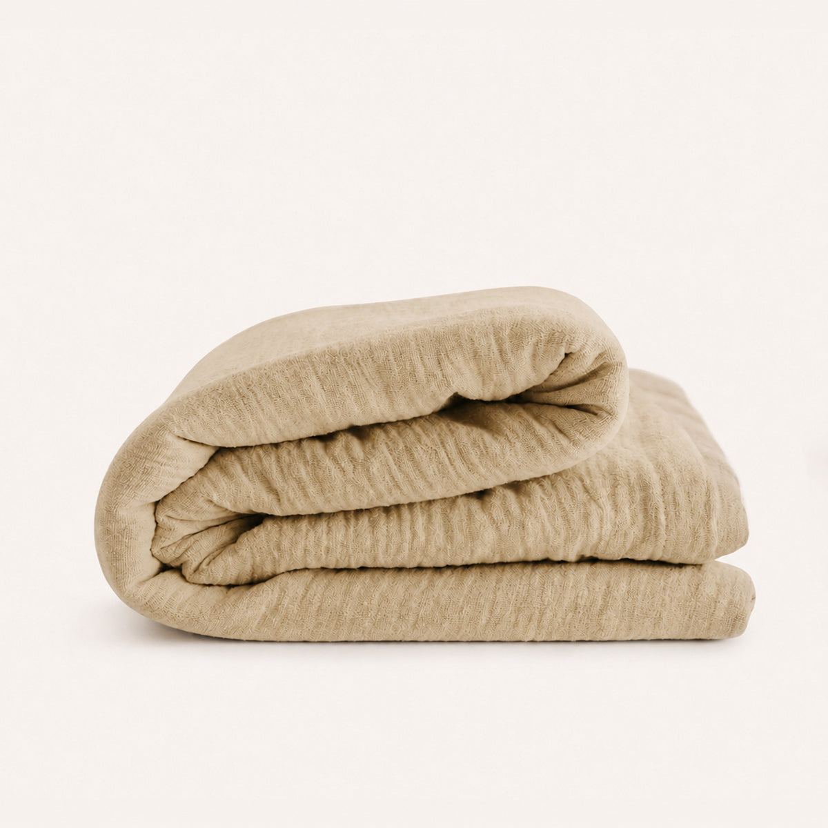 Grote XL hydrofiele doek voor volwassenen, te gebruiken als deken of handdoek, in de zachtgele kleur.