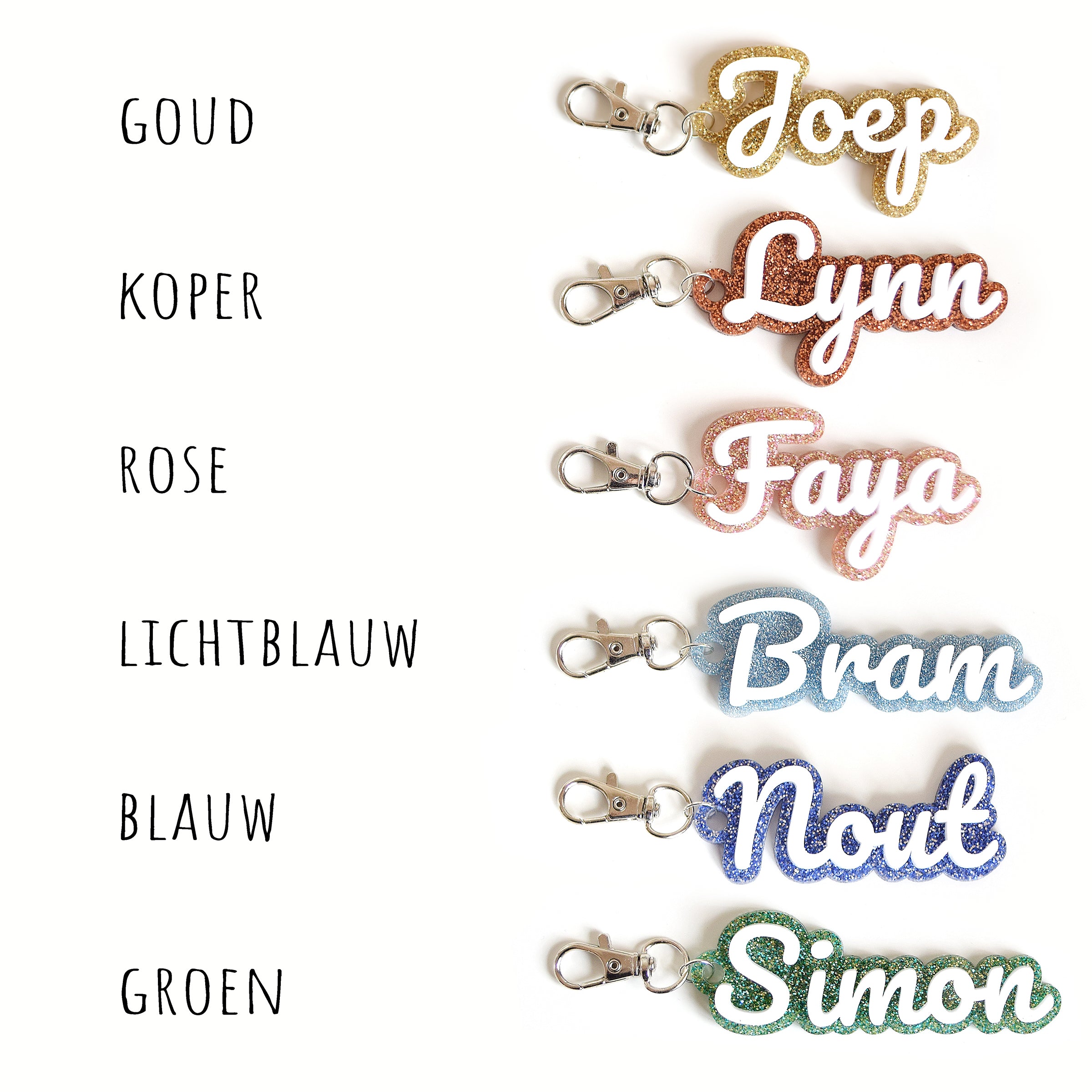 sleutelhanger juf (met naam)